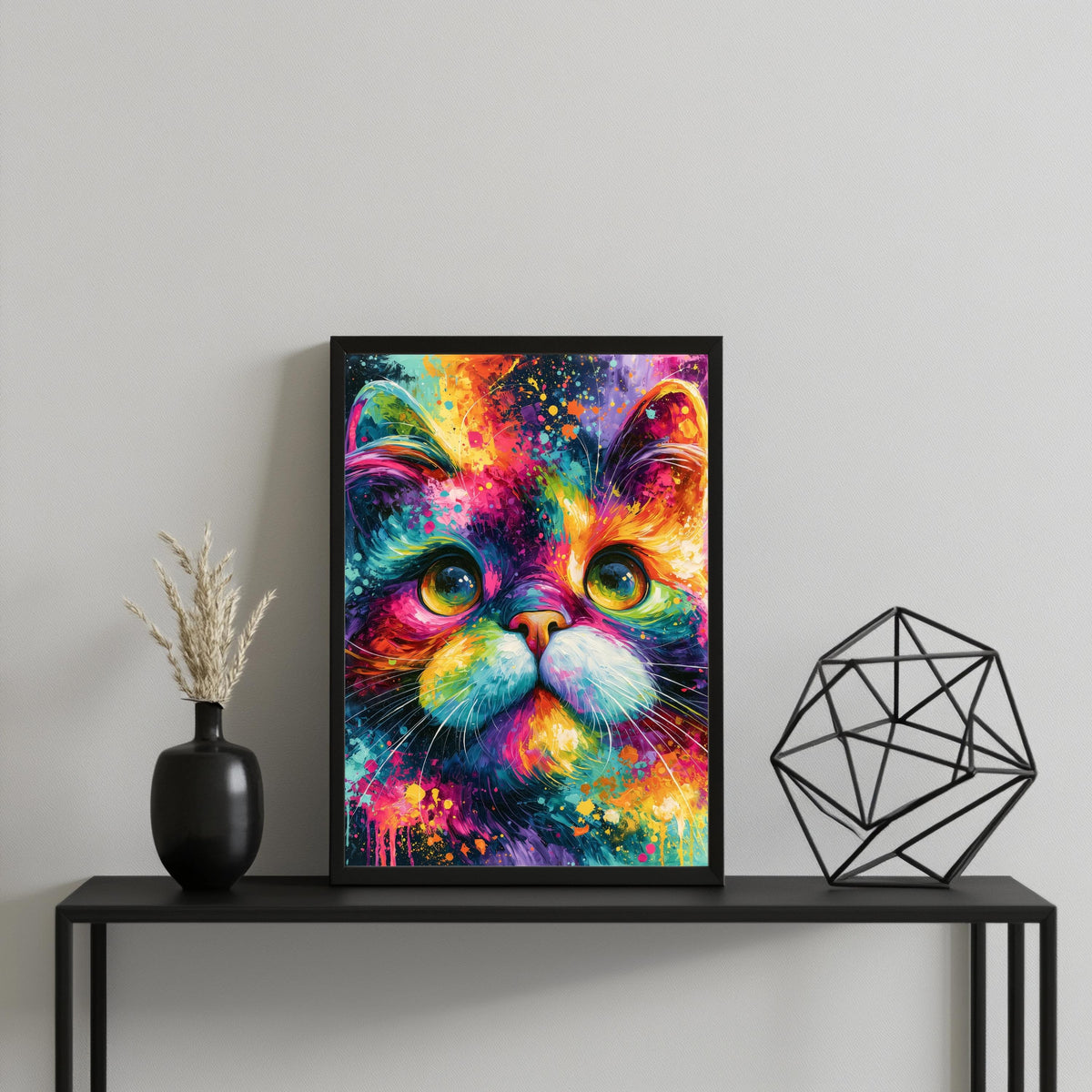 Katze Explosiv Bunt Pop Art Poster – Produktansicht 3