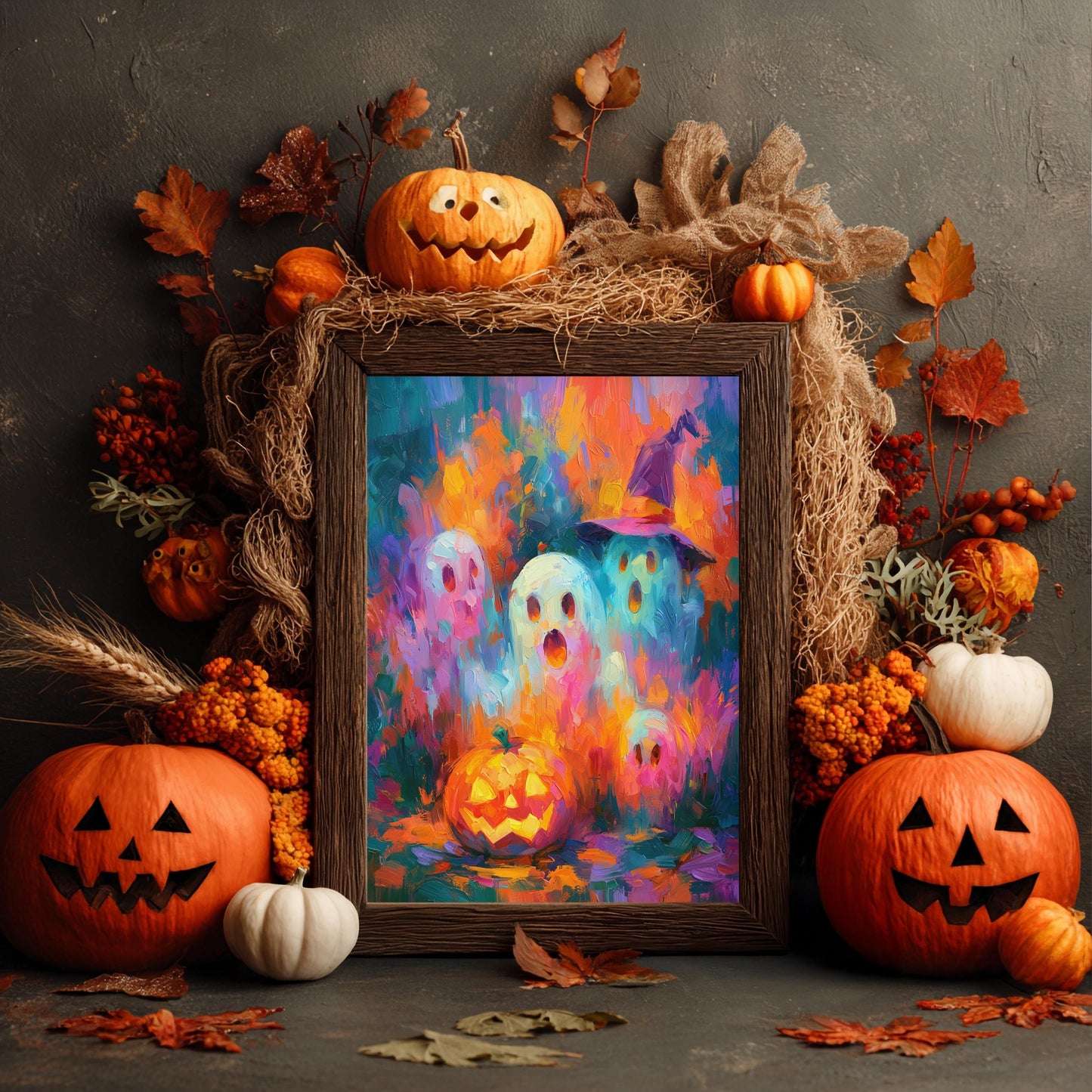 Geister Poster Set Halloween Wandkunst