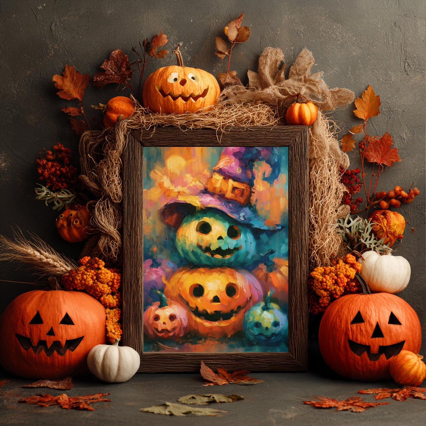 Kürbis Poster Set Halloween Wandkunst