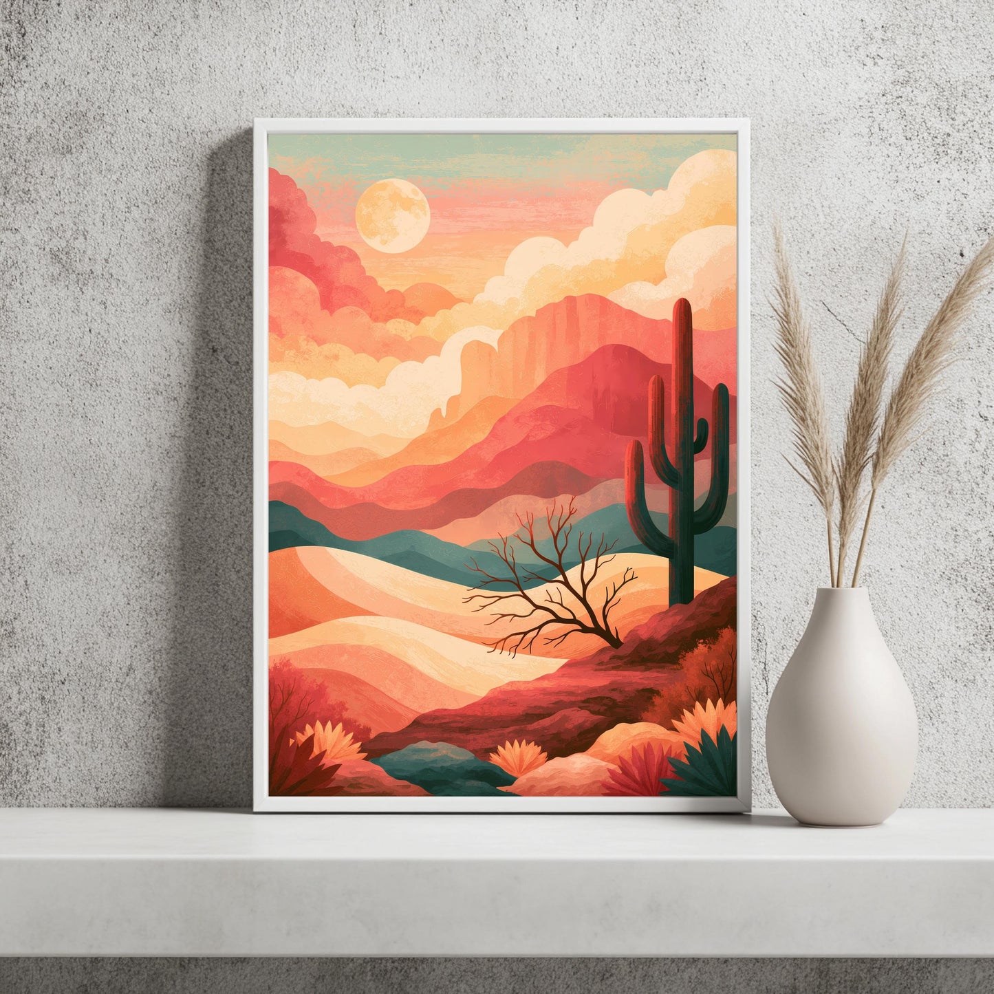 Berg Poster Set Minimalistisch Boho