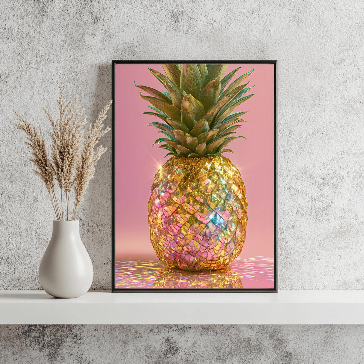 Discokugel Ananas Glitzer Poster – Produktansicht 3