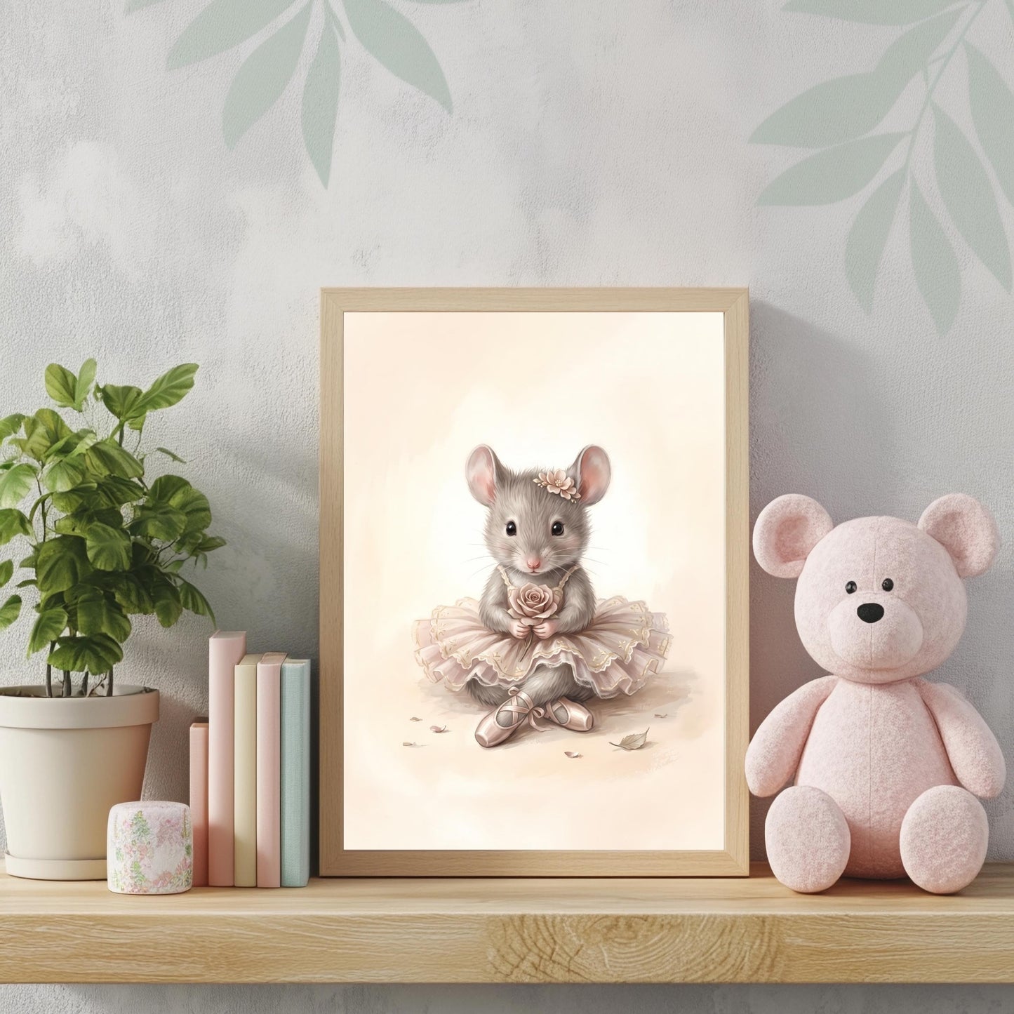 Ballerina Maus Poster Set Aquarell