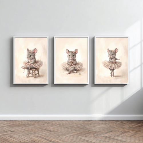 Ballerina-Mäuse Poster Set – Produktansicht 2