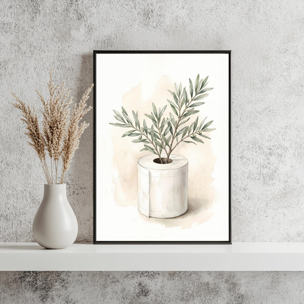 WC Olivenzweig Boho Poster – Produktansicht 3