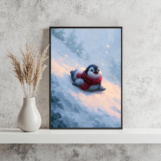 Baby Pinguin Poster Winter Kinderzimmer