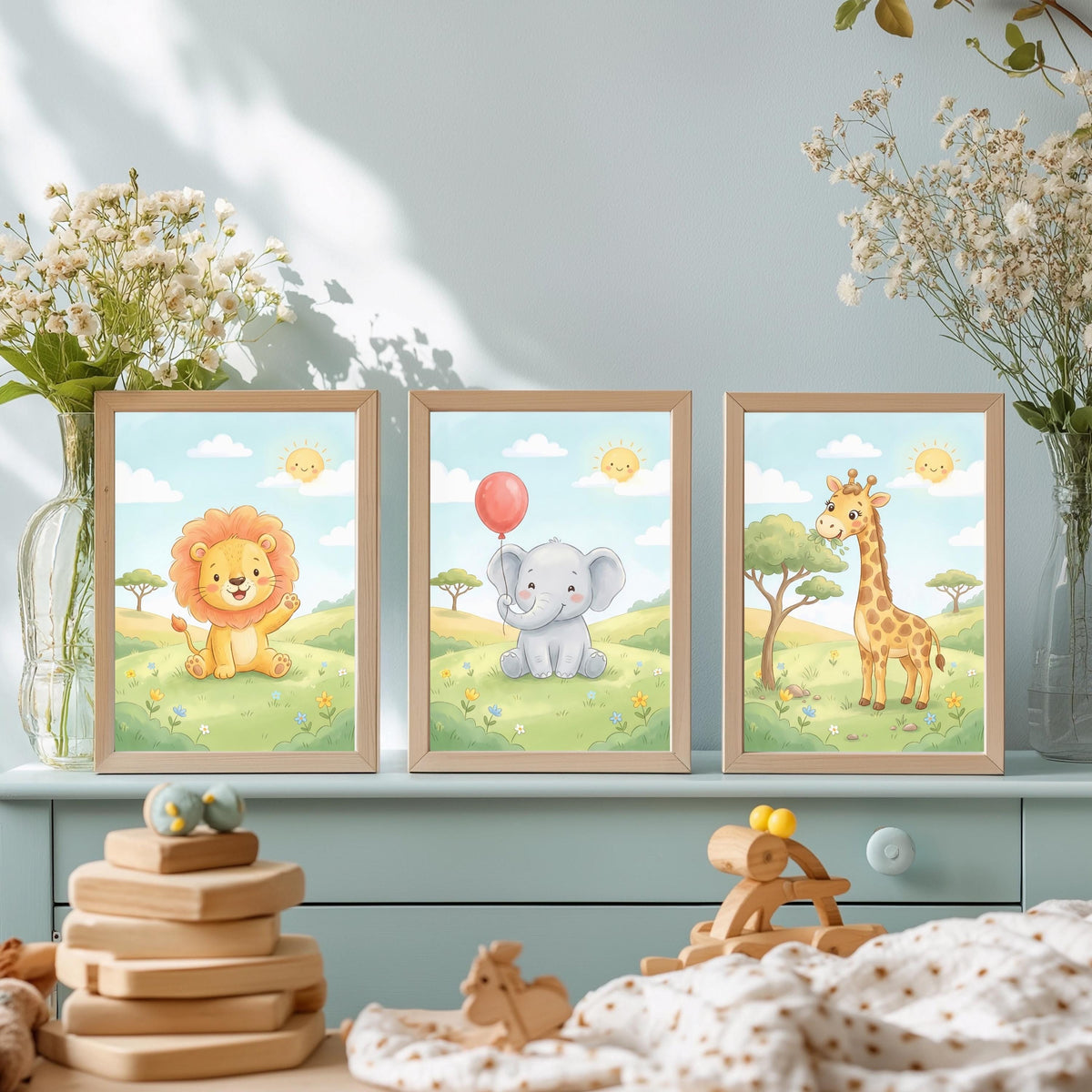 Safari Tiere Poster Set – Produktansicht 3