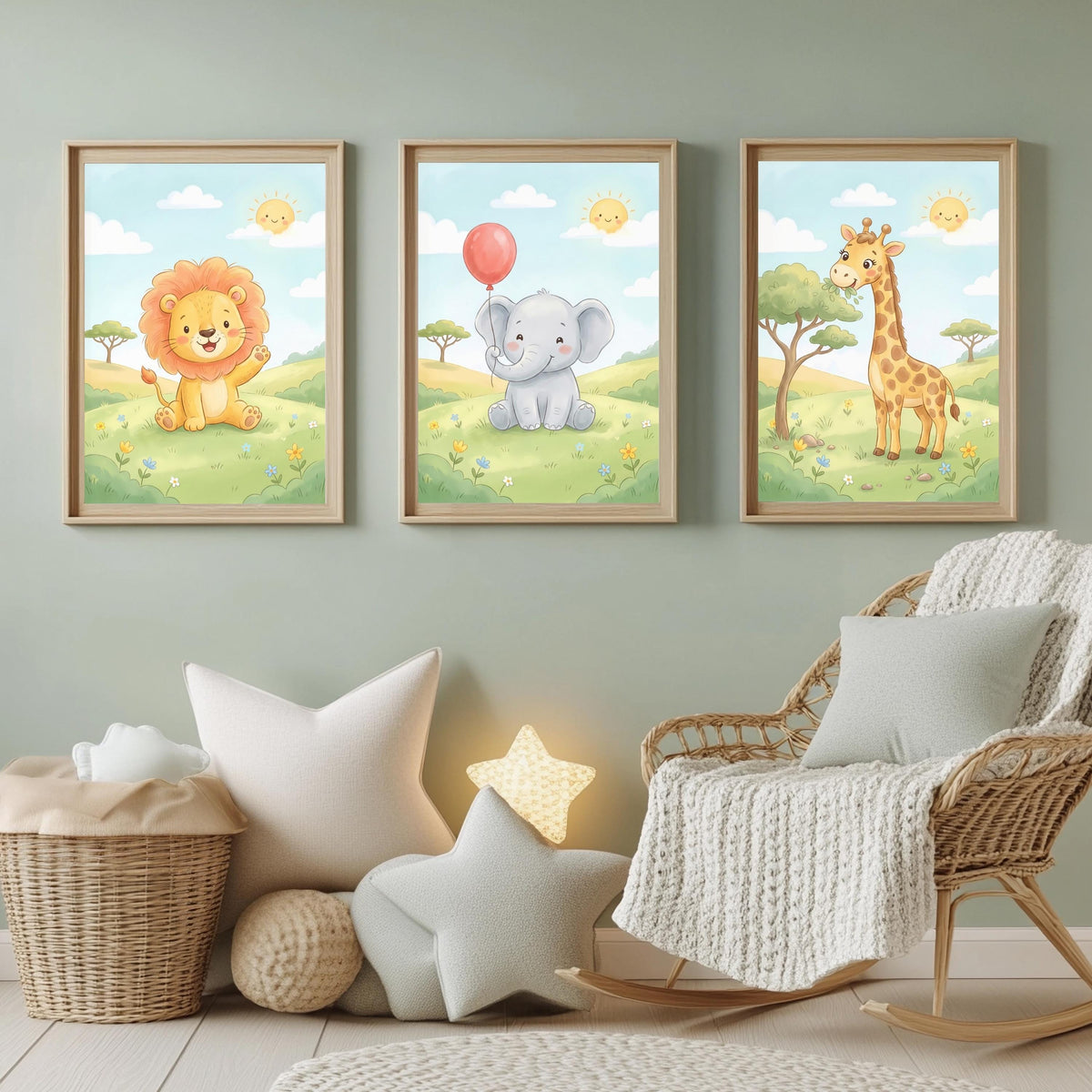 Safari Tiere Poster Set – Produktansicht 5