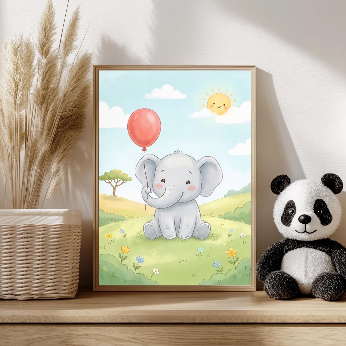 Safari Tiere Poster Set Kinderzimmer