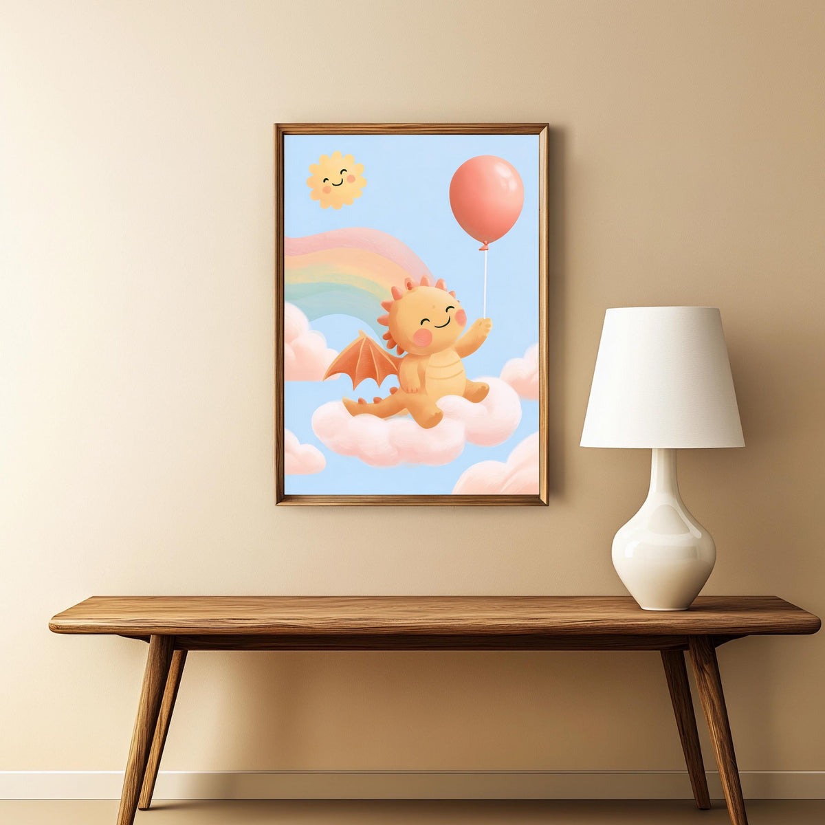 Baby Drache Regenbogen Poster – Produktansicht 3