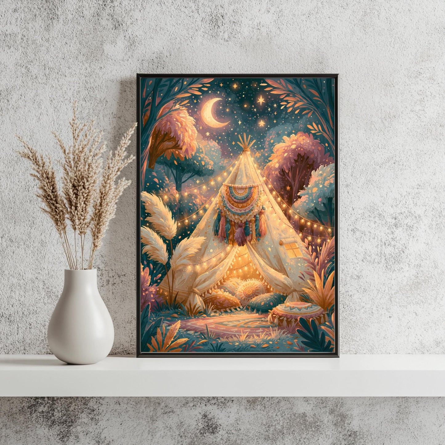 Boho Tipi Poster Herbst Verträumt Wandkunst