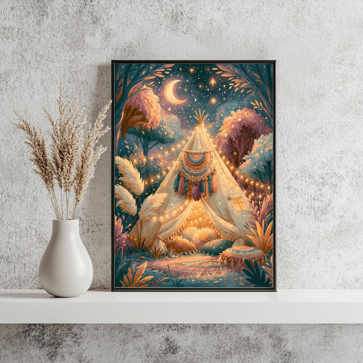 Boho Tipi Herbst Verträumt Poster – Produktansicht 4