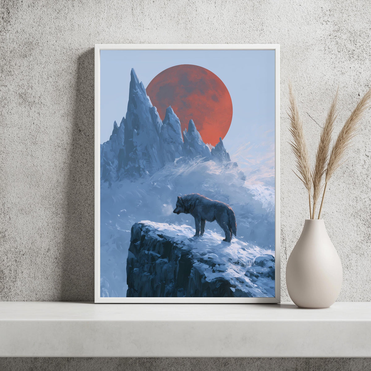 Wolf Blutmond Winter Poster – Produktansicht 2