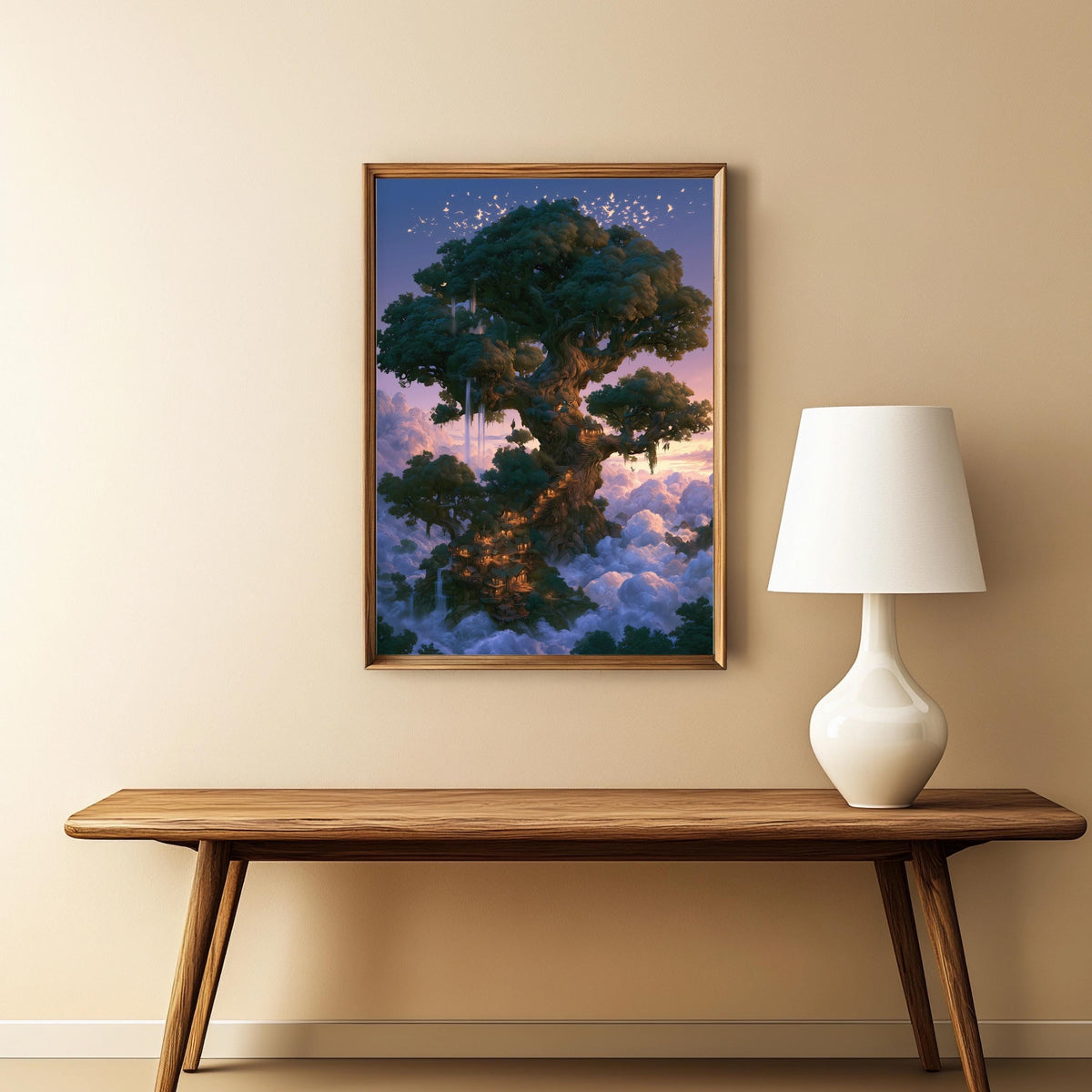 Fantasy Baum Wolken Episch Poster – Produktansicht 4