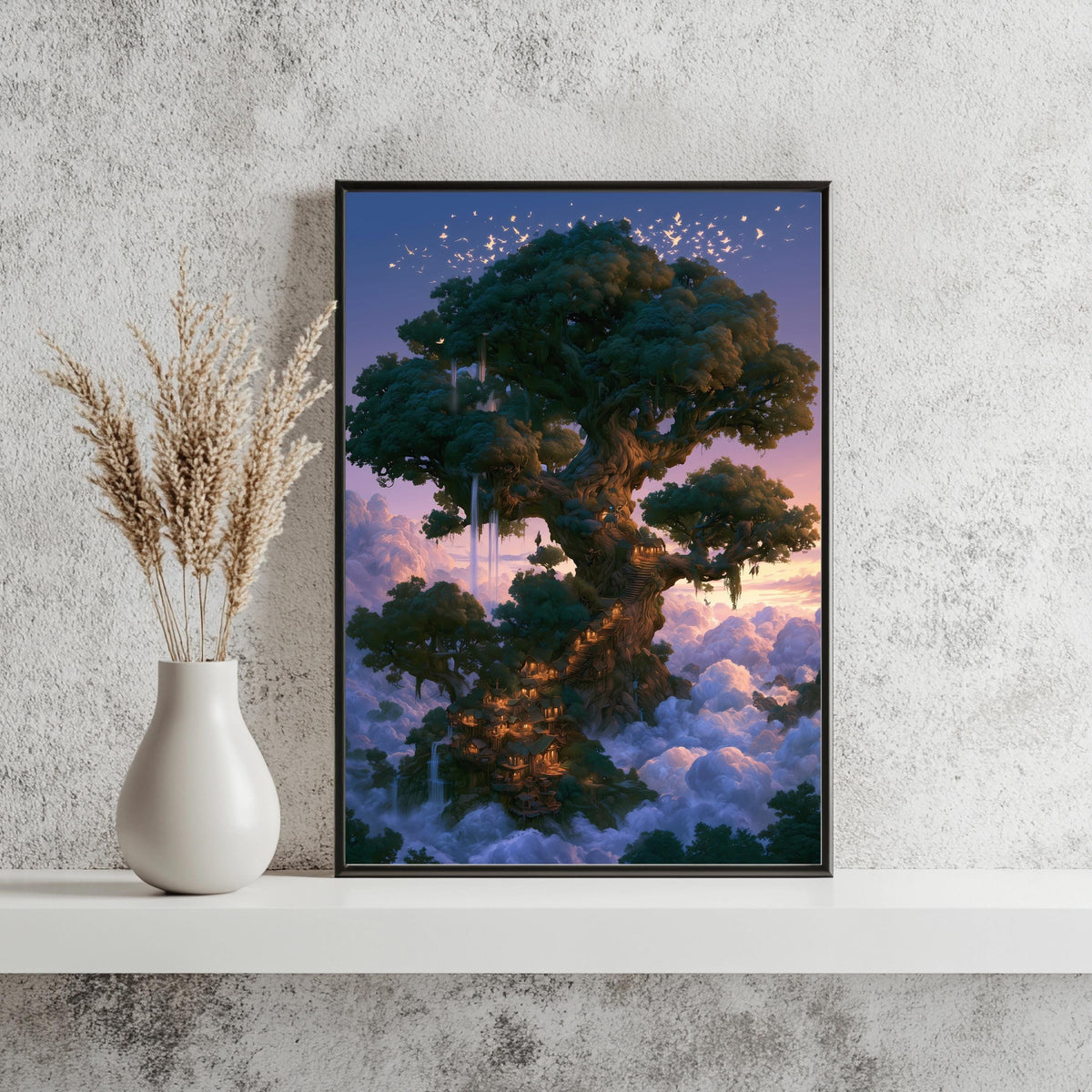 Fantasy Baum Wolken Episch Poster – Produktansicht 3