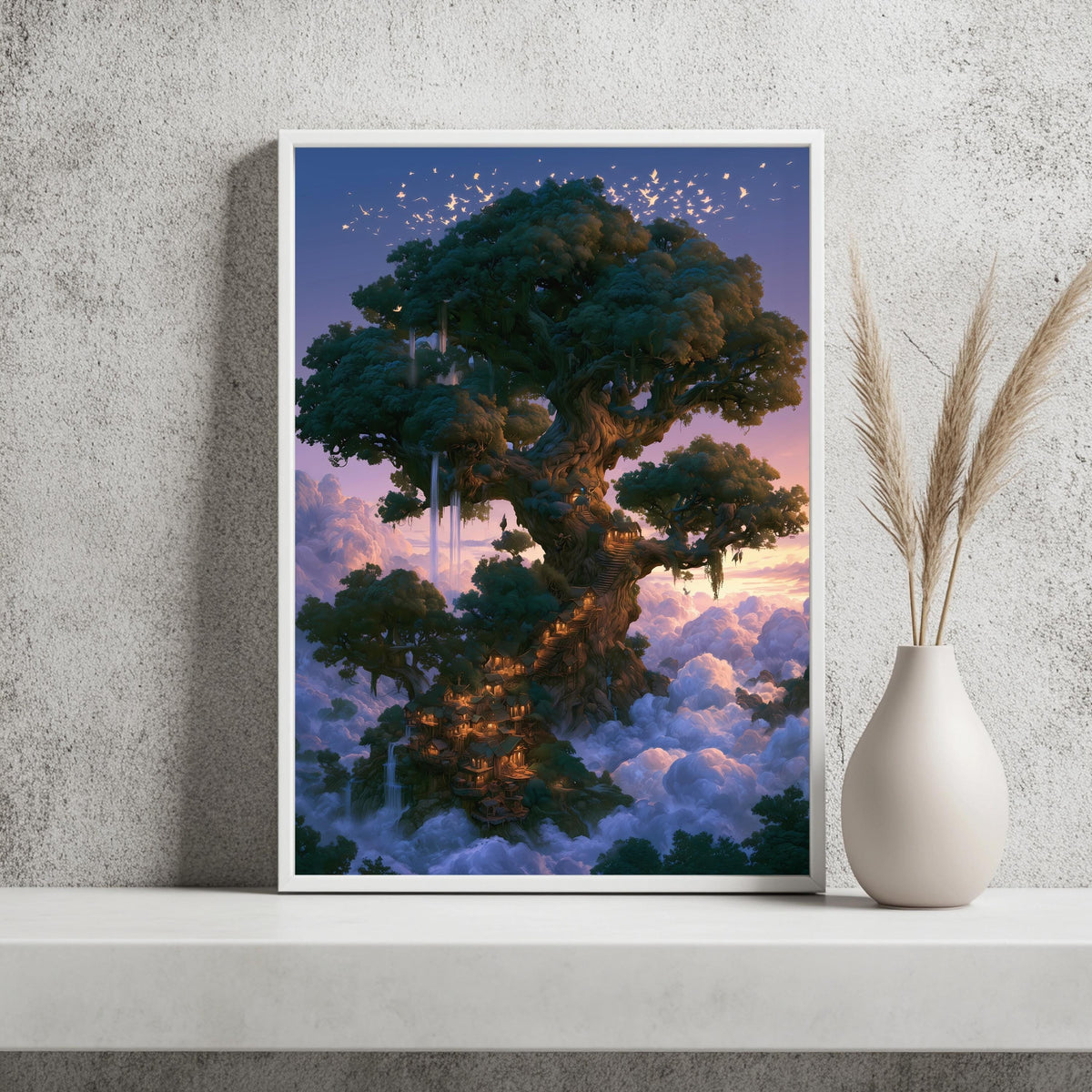 Fantasy Baum Wolken Episch Poster – Produktansicht 2