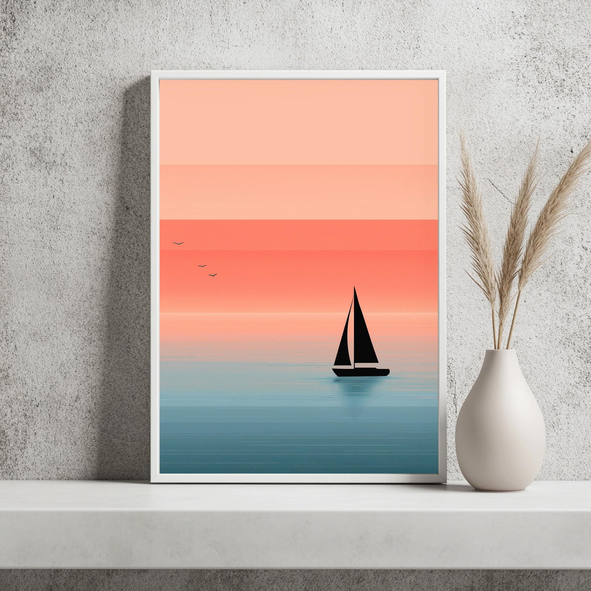 Segelboot Minimalistisch Poster – Produktansicht 2