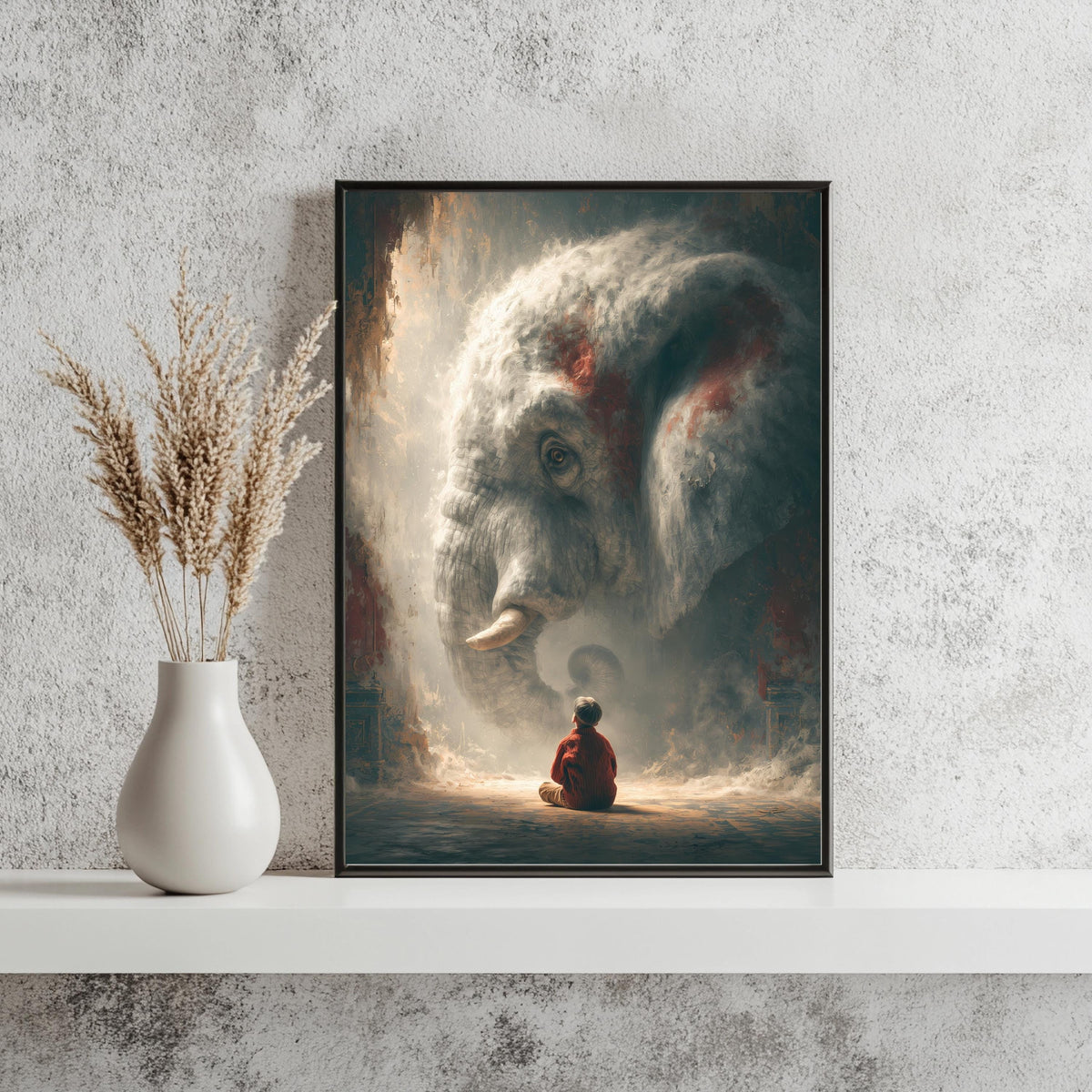 Junge und Elefant Surreal Poster – Produktansicht 3