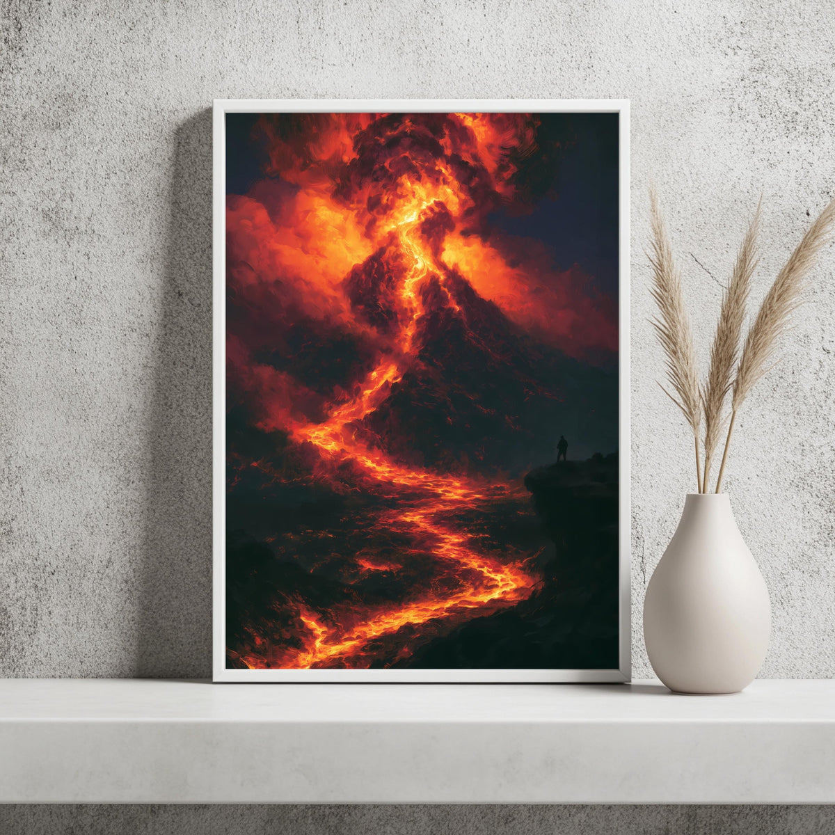 Vulkan Ausbruch Lava Dramatisch Poster – Produktansicht 2