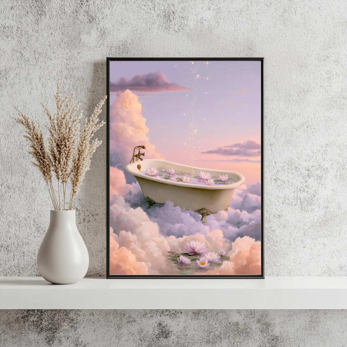 Badewanne Wolken Badezimmer Poster – Produktansicht 3