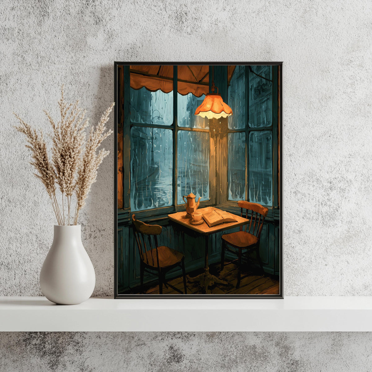 Café Ecke Regen Vintage Poster – Produktansicht 3