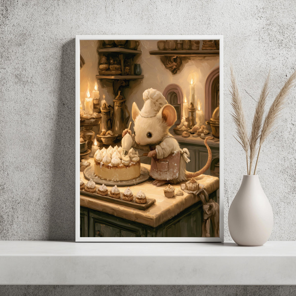 Maus Bäcker Cottagecore Poster – Produktansicht 2