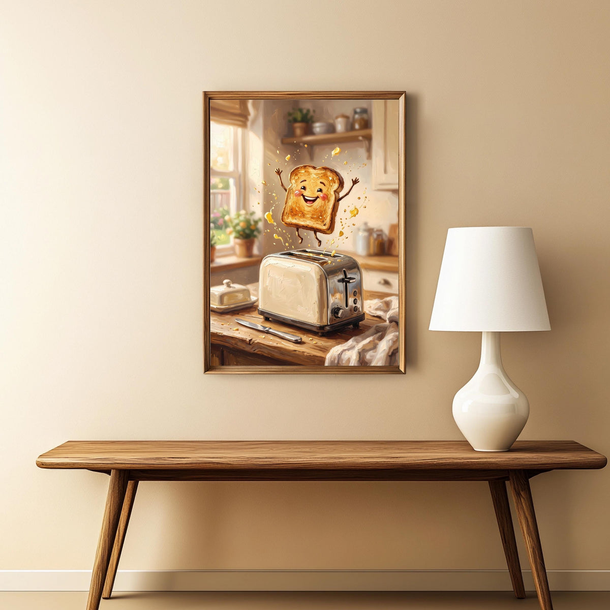 Toastbrot Lustig Frühstück Poster – Produktansicht 4