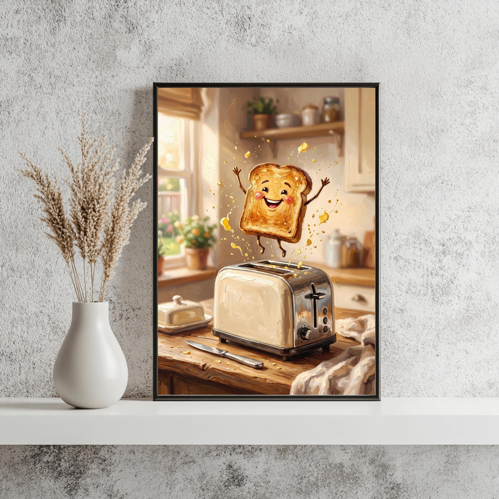 Toastbrot Lustig Frühstück Poster – Produktansicht 5