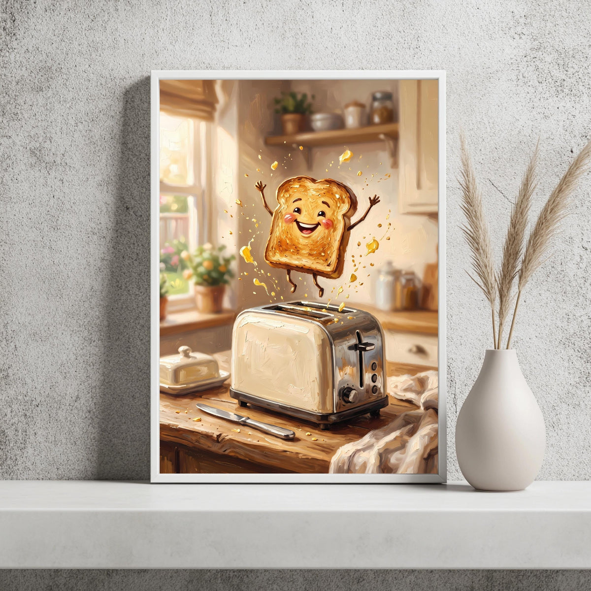 Toastbrot Lustig Frühstück Poster – Produktansicht 2