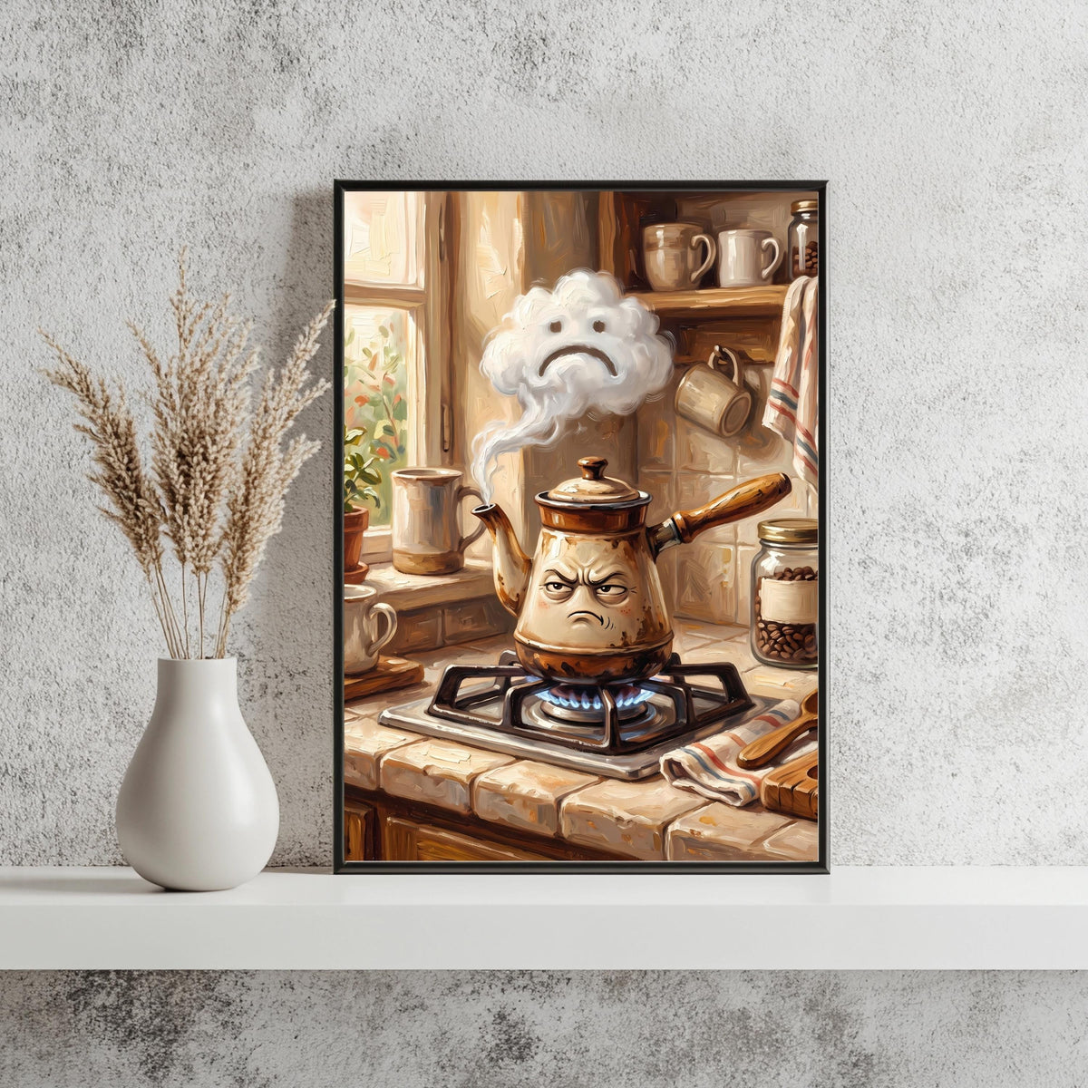 Grantige Kaffeekanne Lustig Poster – Produktansicht 4
