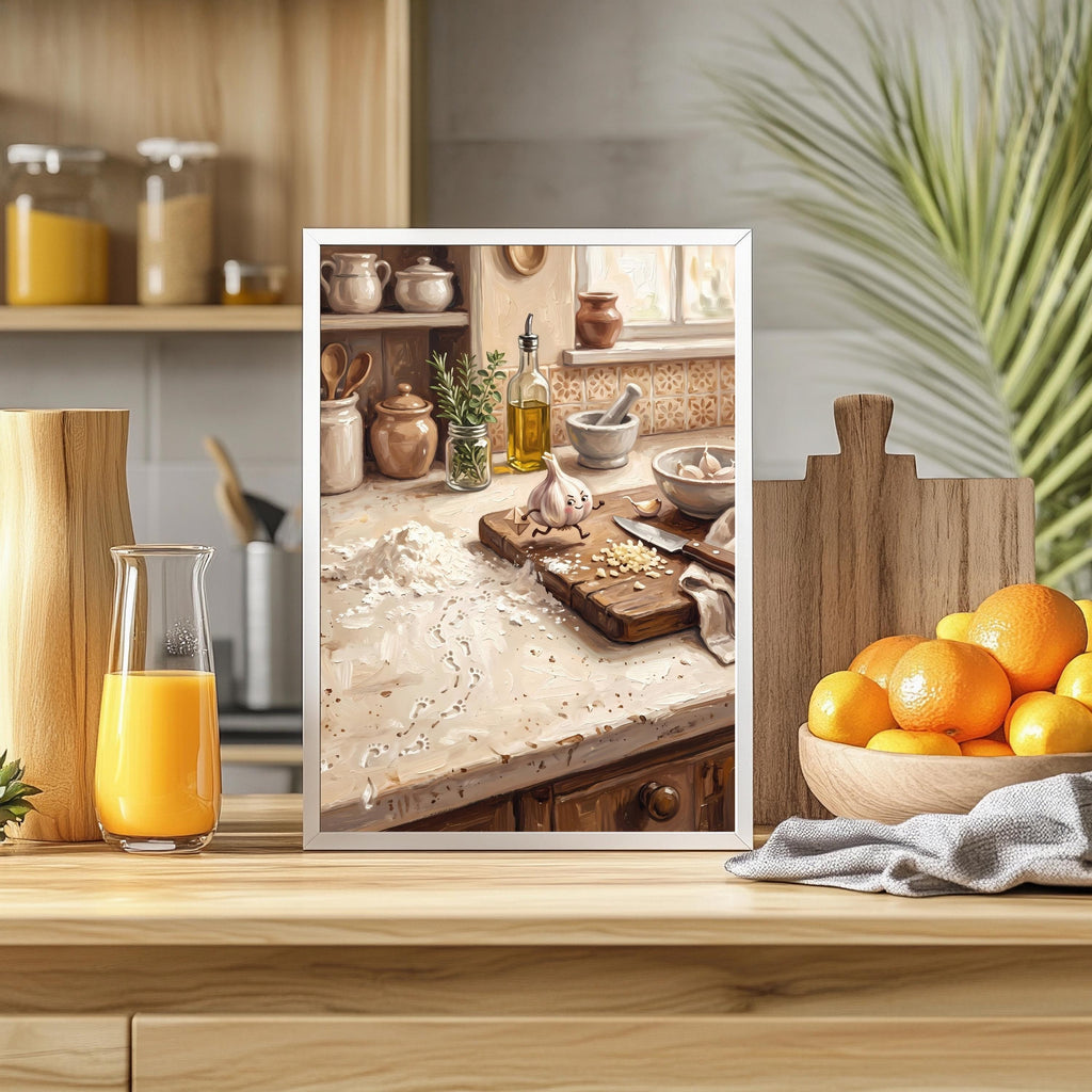 Knoblauch Lustig Rustikal Poster – Produktansicht 3