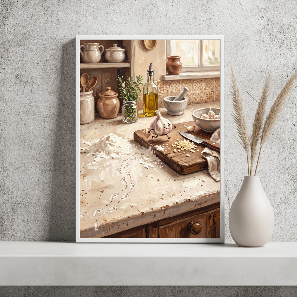Knoblauch Lustig Rustikal Poster – Produktansicht 2