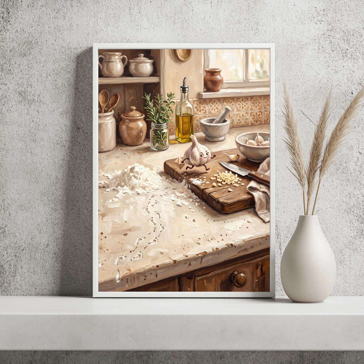 Knoblauch Lustig Rustikal Poster – Produktansicht 2
