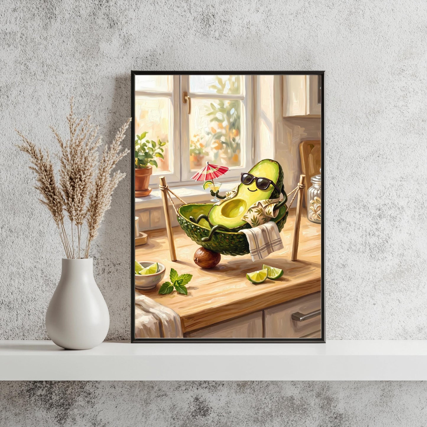 Entspannte Avocado Poster Küche Lustig
