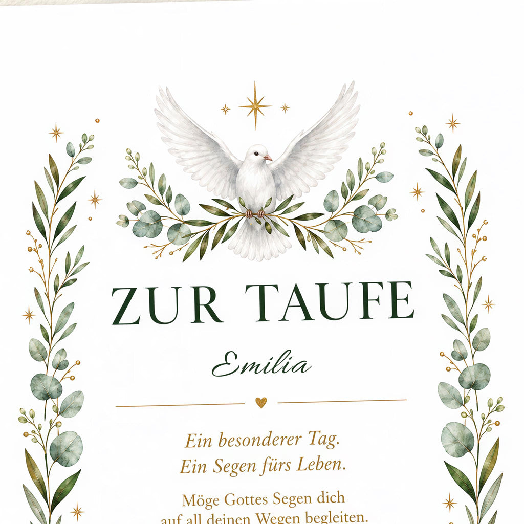 Botanische Tauferinnerung – personalisierte Urkunde