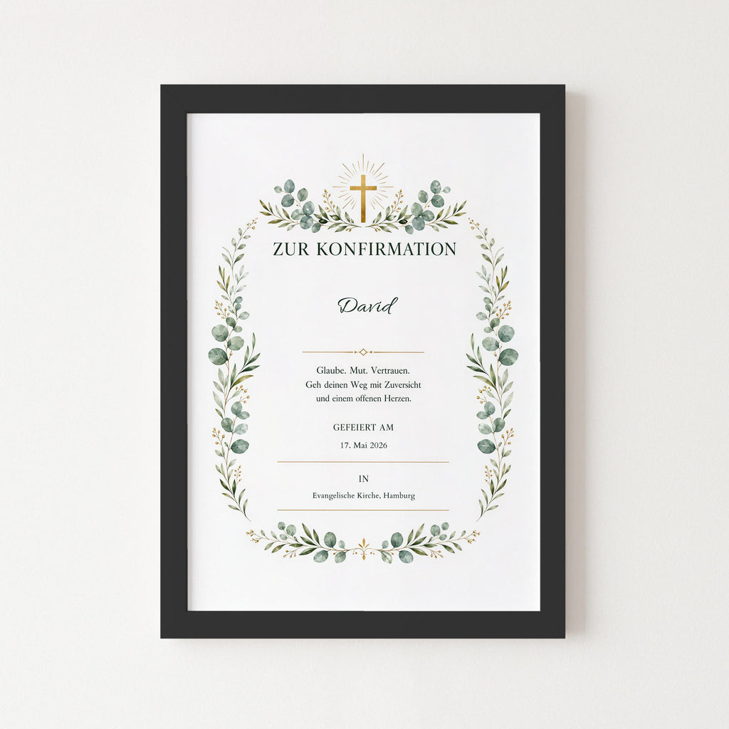 Konfirmation – personalisierte Urkunde