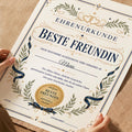 Personalisierte Urkunde „Beste Freundin“