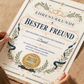 Personalisierte Urkunde „Bester Freund“