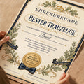 Personalisierte Urkunde „Bester Trauzeuge“