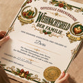 Weihnachtsheld der Familie – personalisierte Ehrenurkunde