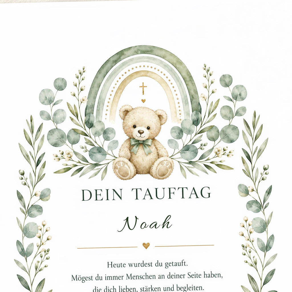 Kindliche Tauferinnerung – personalisierte Urkunde