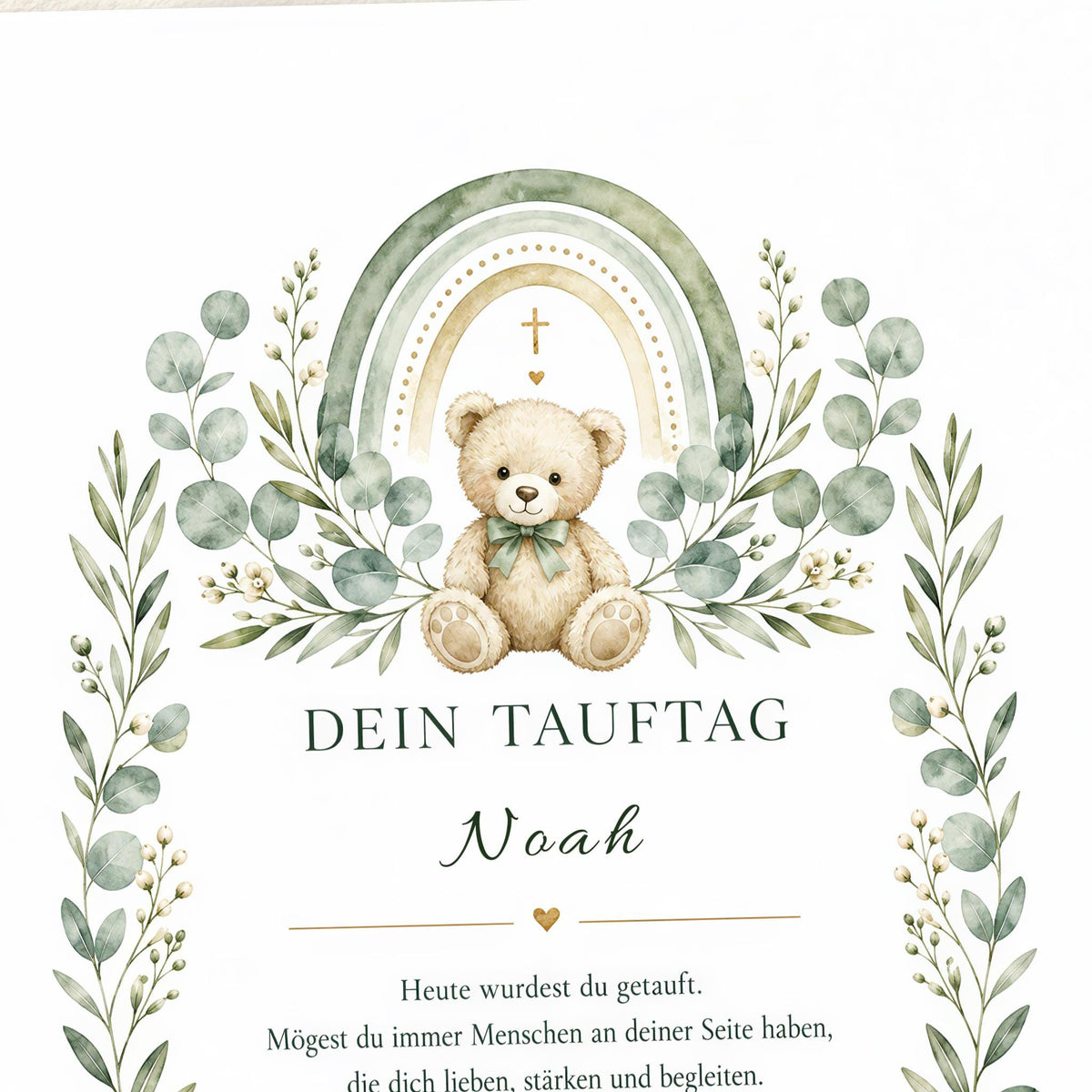 Kindliche Tauferinnerung – personalisierte Urkunde