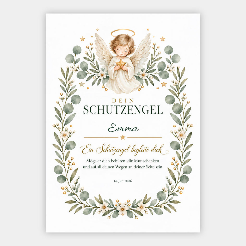 Schutzengel-Segen – personalisierte Urkunde