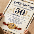 Personalisierte Urkunde zum 50. Geburtstag