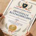 Personalisierte Urkunde „Offizielle Alltagsheldin“