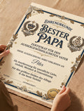 Personalisierte Urkunde „Bester Papa“